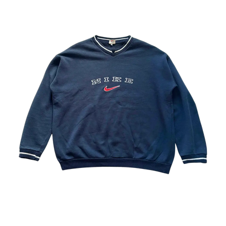 NIKE RETRO VINTAGE GOLF V-NECK SWEATSHIRT OVERSIZED 90's - yessai.vintage