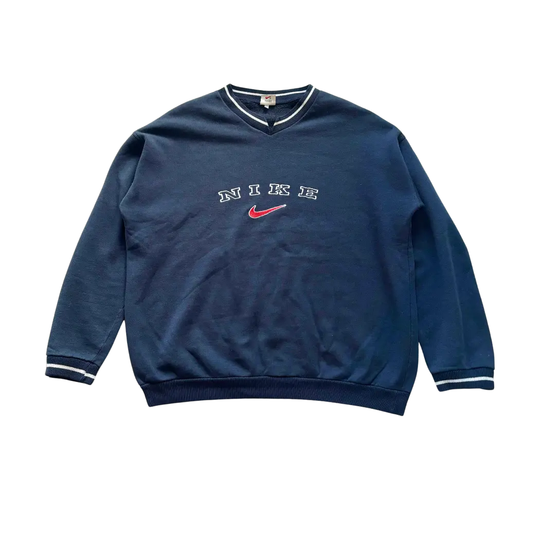 NIKE RETRO VINTAGE GOLF V-NECK SWEATSHIRT OVERSIZED 90's - yessai.vintage