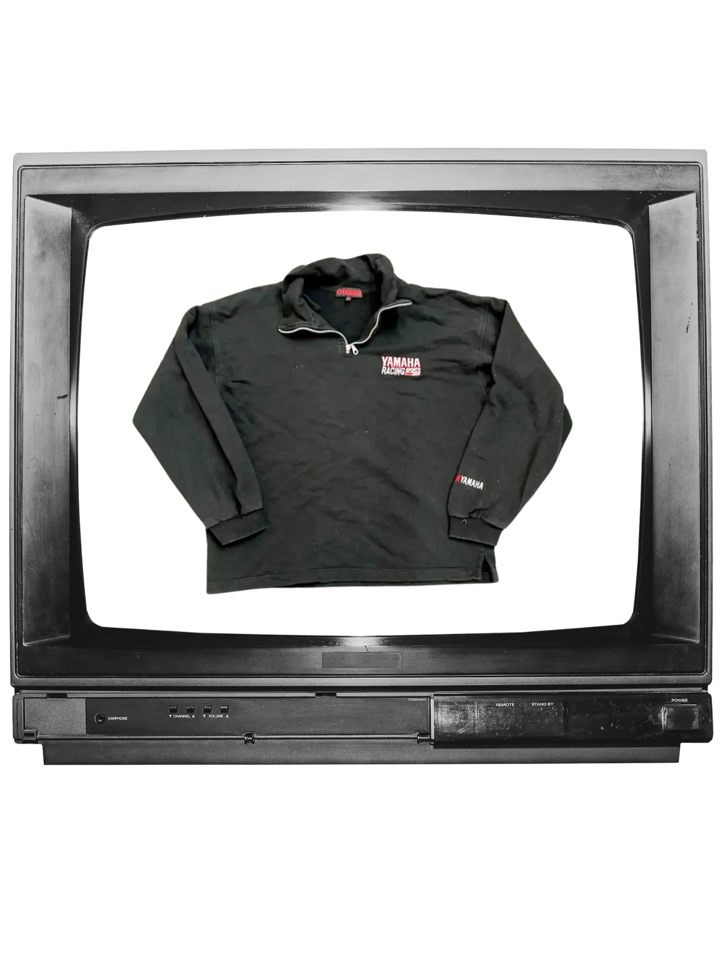 YAMAHA RACING SPORT 1/4 ZIP BLACK VINTAGE RETRO Y2K SWEATSHIRT YESSAI