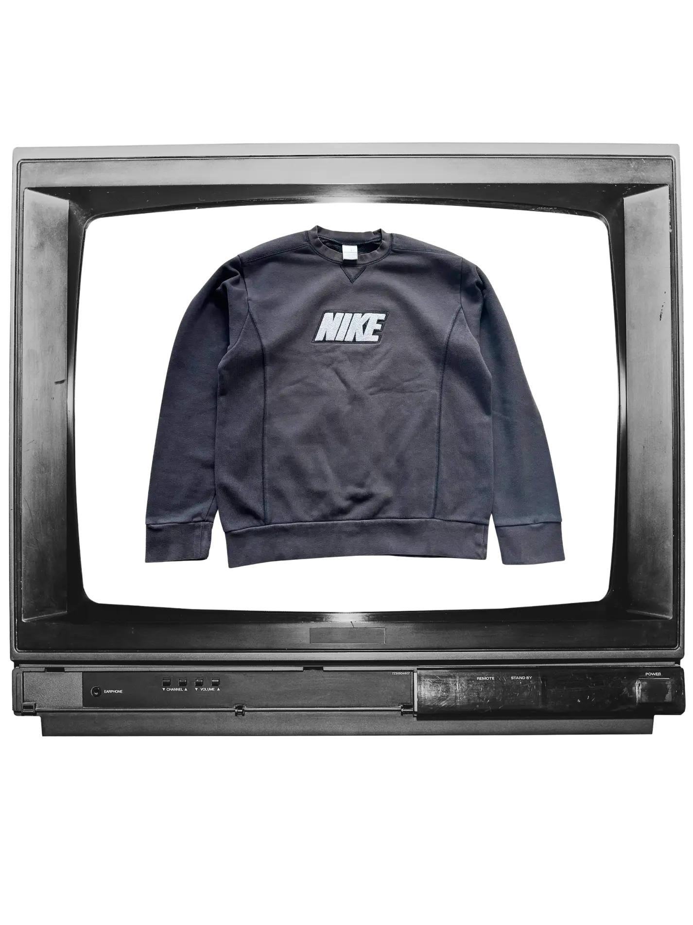 NIKE VINTAGE RETRO CREWNECK BLACK/GREY 90'S yessai.vintage