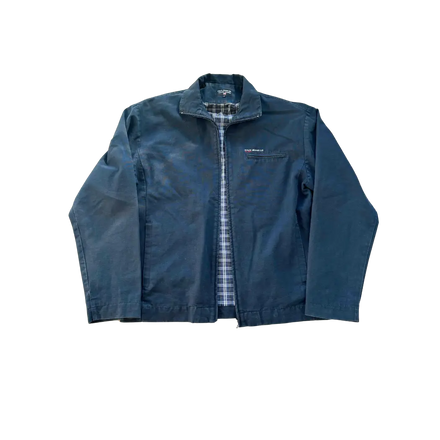 RALPH LAUREN HARRINGTON-STYLE VINTAGE BLUE JACKET WITH ZIPPER - yessai.vintage