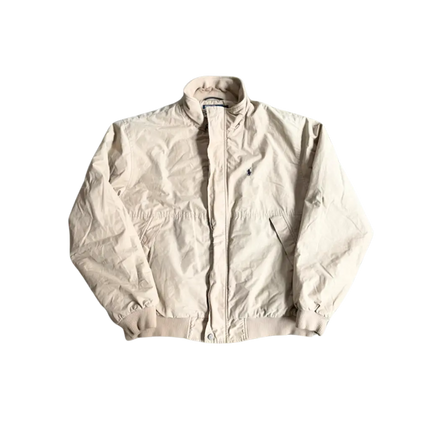 RALPH LAUREN BEIGE HARRINGTON JACKET WINTER RETRO VINTAGE Y2K - yessai.vintage